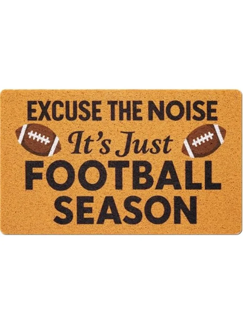 Excuse The Noise Football Season Doormat Funny Sports Welcome Mat, 18 x 30 Inch